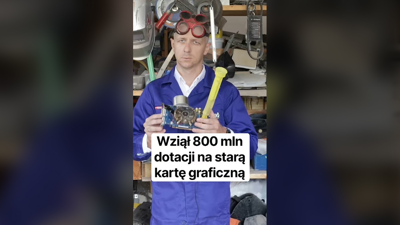 Wziął 800 mln dotacji na starą kartę graficzną – DEZADEK